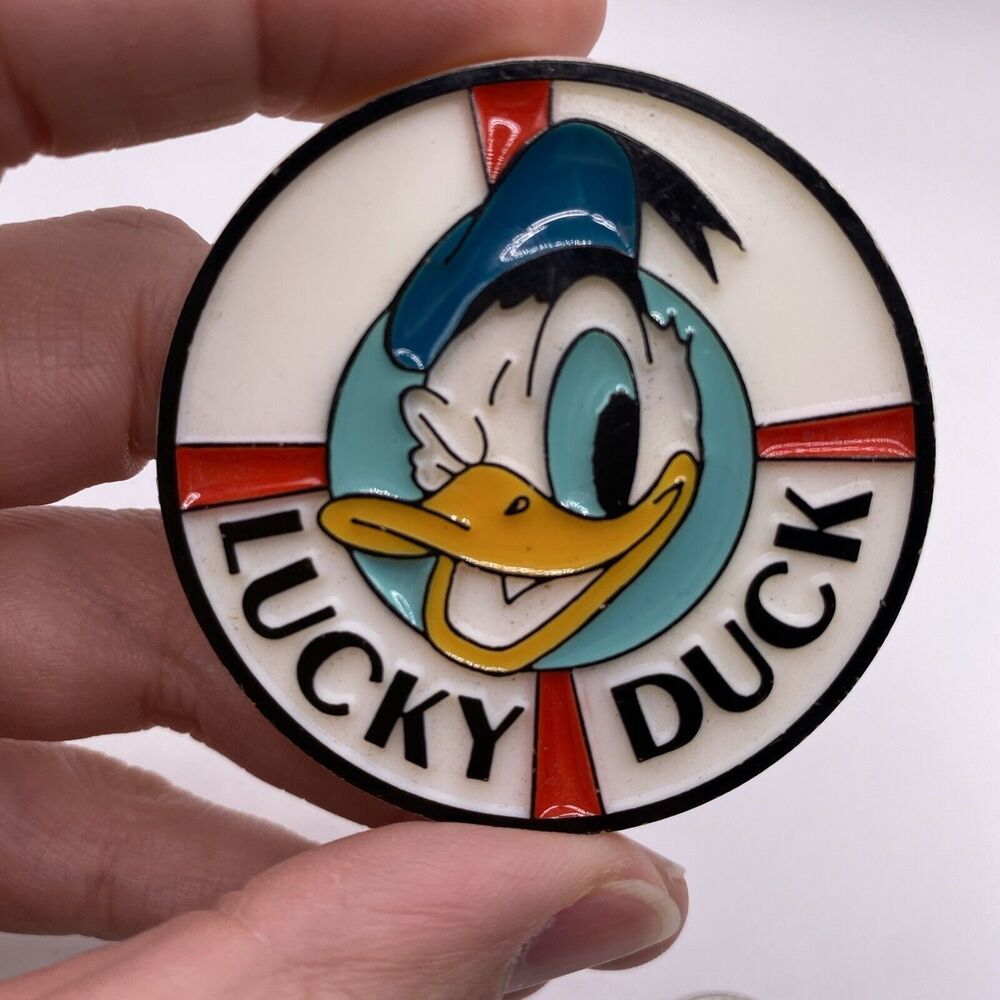 Walt Disney Productions Donald Duck "Lucky Duck" Pin Monogram Products St. Lucia - Picture 4 of 5